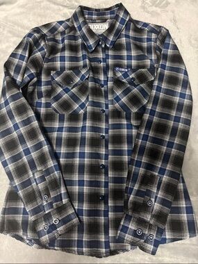DIXXON Navy and Black Plaid Button-Up Shirt
